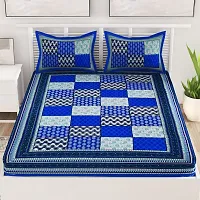 Trendy Cotton Double BedSheet With 2 Pillow Cover-thumb1