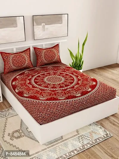 Trendy Cotton Double BedSheet With 2 Pillow Cover