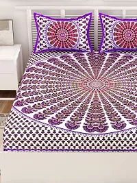 Trendy Cotton Double BedSheet With 2 Pillow Cover-thumb3