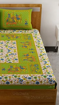 Trendy Cotton Double BedSheet With 2 Pillow Cover-thumb3