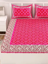 Trendy Cotton Double BedSheet With 2 Pillow Cover-thumb3