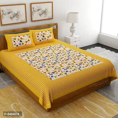 Trendy Cotton Double BedSheet With 2 Pillow Cover