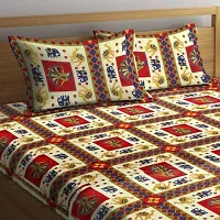 Trendy Cotton Double BedSheet With 2 Pillow Cover-thumb2