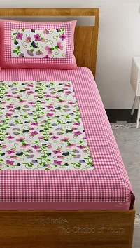 Trendy Cotton Double BedSheet With 2 Pillow Cover-thumb3