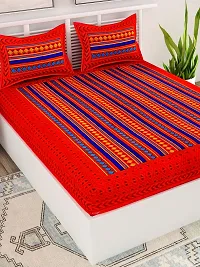 Trendy Cotton Double BedSheet With 2 Pillow Cover-thumb2