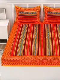 Trendy Cotton Double BedSheet With 2 Pillow Cover-thumb3