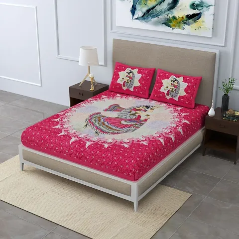 Printed Cotton Flat Double Bedsheet