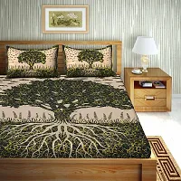 Trendy Cotton Double BedSheet With 2 Pillow Cover-thumb1