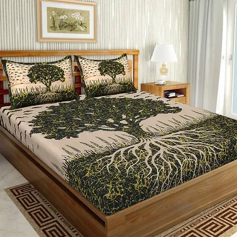 Jaipuri Printed Cotton Double Bedsheets 83*94 Inch