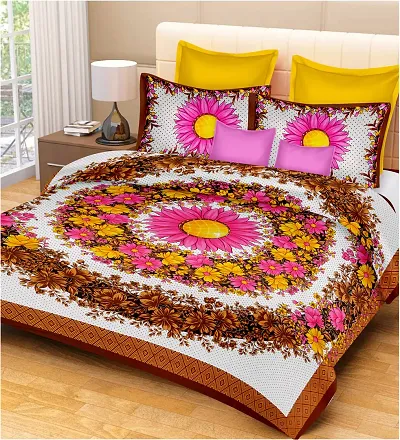 Printed Cotton Flat Double Bedsheet