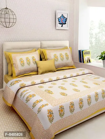 Trendy Cotton Double BedSheet With 2 Pillow Cover