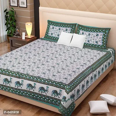 Trendy Cotton Double BedSheet With 2 Pillow Cover