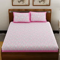 Trendy Cotton Double BedSheet With 2 Pillow Cover-thumb1