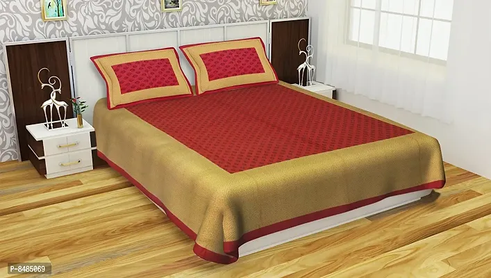 Trendy Cotton Double Bedsheet With 2 Pillow Cover