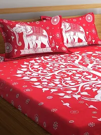 Trendy Cotton Double BedSheet With 2 Pillow Cover-thumb2