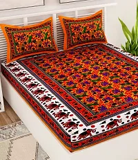 Trendy Cotton Double Bedsheet With 2 Pillow Cover-thumb2