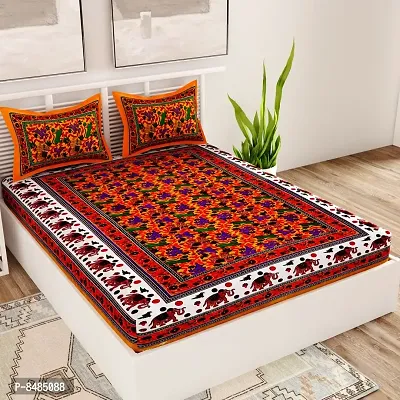 Trendy Cotton Double Bedsheet With 2 Pillow Cover