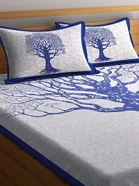 Trendy Cotton Double BedSheet With 2 Pillow Cover-thumb2