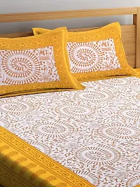 Trendy Cotton Double BedSheet With 2 Pillow Cover-thumb1