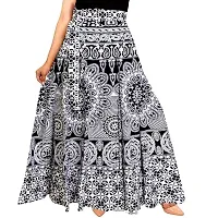 Rangun Women Maxi Skirt (WA_1002_Printed_ B&W_01_Black & White_Free Size)-thumb2