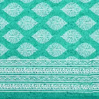 UniqChoice C-Greencolor 100% Cotton Jaipuri Printed Single bedsheet with 1 Pillow Cover 150 x 220 cm(1+1_Single_76_C-Green_89)-thumb2