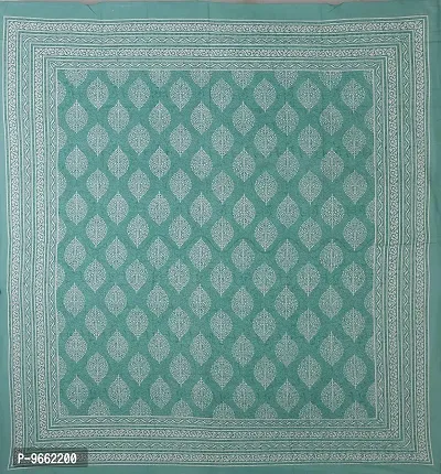 UniqChoice Floral 144 TC Cotton Double Bedsheet with 2 Pillow Covers -Blue-thumb3