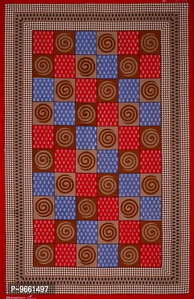 Bombay Spreads Jaipuri Elegant Design Cotton Single Bed Sheet (150 X 228 cm, Multicolour)-thumb5