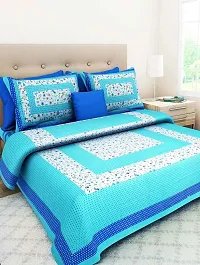 Bombay Spreads 100% Cotton Rajasthani & Jaipuri Traditional 2 Double Bedsheet Combo with 4 Pillow Cover-thumb1