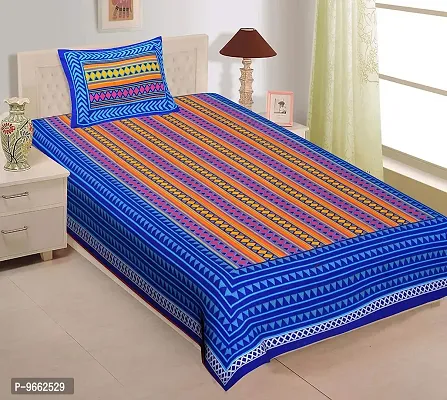 UniqChoice Combo of 2 Multi Color Single Bed Bedsheet Jaipuri Traditional and Ethnic Designs Bedsheet,_2_1+1_Single_193-thumb3