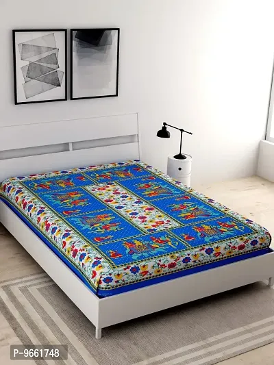 Bombay Spreads Multi Color 100% Pure Cotton Single Bed Sheet Without Pillow Cover Elegant Design for Bedding or Decoratuve (Jaipuri Bed Spreads)-thumb3