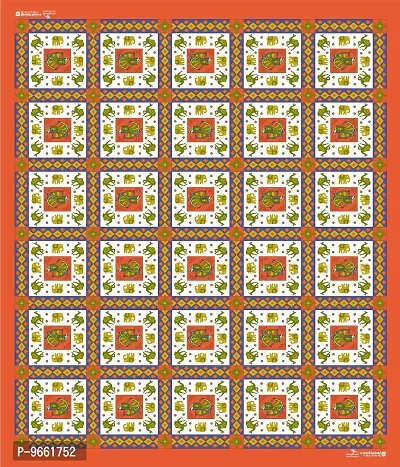 Bombay Spreads Rajasthani Traditional Print 120 TC 100% Cotton Double Bedsheet with 2 Pillow Cover ,Orange(UCEBBD49)-thumb5