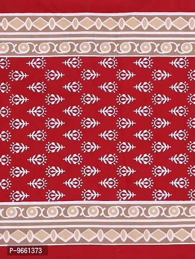 UniqChoice Rajasthani Tradition 144 TC Cotton Double Bedsheet with 2 Pillow Covers - Red-thumb4