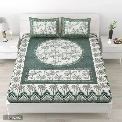 Trendy Cotton Printed Double 1 Bedsheet with 2 Pillow Cover