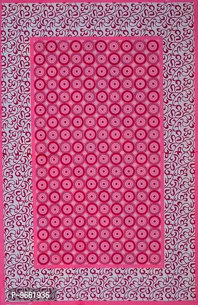 UniqChoice Saganari Traditional 144 TC Cotton Single Bedsheet - Pink-thumb5