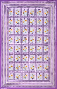 UniqChoice 100% Cotton Purple Color Jaipuri Single bedsheet with 1 Pillow Cover,1+1_Single_Bombay_Purple-thumb4