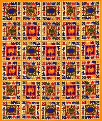 UniqChoice Rajasthani Traditional Printed 120 TC| 100% Cotton| Double Bedsheet| Bedsheet with 2 Pillow Cover| Yellow-thumb4