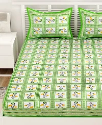 Comfortable Cotton Printed Double Bedsheet with Two Pillow Covers-thumb3