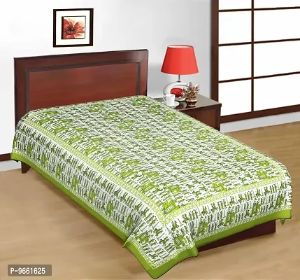 Bombay Spreads Pure Cotton Jaipuri Bedsheet Without Pillow Cover (Multicolour, Single )