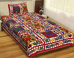 UniqChoice Combo of 2 Multi Color Single Bed Bedsheet Jaipuri Traditional and Ethnic Designs Bedsheet,_2_1+1_Single_142-thumb1