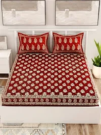 Stylish Fancy Comfortable Cotton Printed 1 Double Bedsheet With 2 Pillow Covers-thumb3