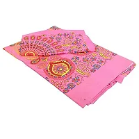 UniqChoice Cotton Round Print Double Bedsheet with 2 Pillow Cover - Pink (215 x 240 cm)-thumb2