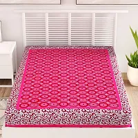 UniqChoice Saganari Traditional 144 TC Cotton Single Bedsheet - Pink-thumb1