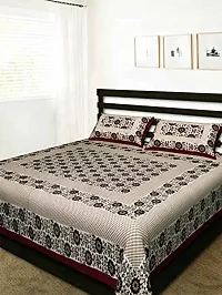 Bombay Spreads 100% Cotton Rajasthani & Jaipuri Traditional 2 Double Bedsheet Combo with 4 Pillow Cover-thumb1