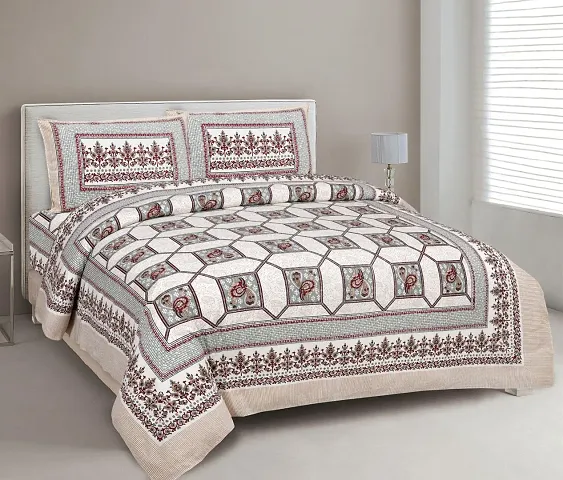 Trasditional Printed Double Bedsheet