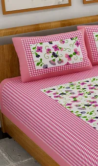 Comfortable Cotton Printed Double Bedsheet with Two Pillow Covers-thumb2