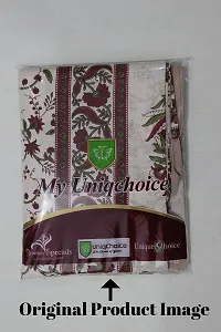 UniqChoice Jaipuri Print 100% Cotton Rajasthani Tradition King Size Double Bedsheet with 2 Pillow Covers(Beige Color)-thumb3