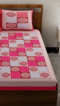 Comfortable Cotton Printed Double Bedsheet with Two Pillow Covers-thumb3