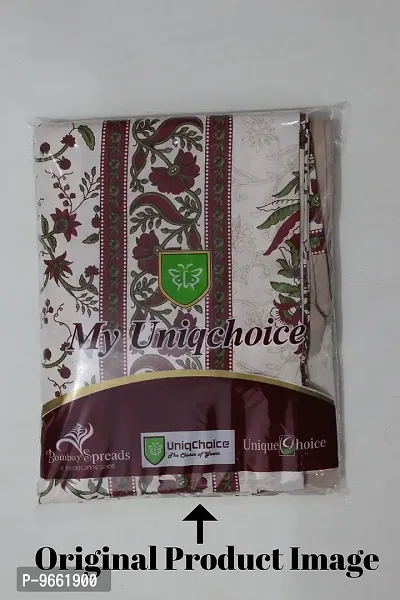 UniqChoice Beige Color Rajasthani Traditional Printed 120 TC 100% Cotton Double Bedsheet with 2 Pillow Cover,MUCD_35-thumb4