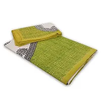 UniqChoice Cotton Classic Print Double Bedsheet with 2 Pillow Cover - Green (215 x 240 cm)-thumb3