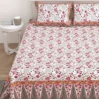 Comfortable Cotton Printed King Size Bedsheet with Two Pillow Covers-thumb2